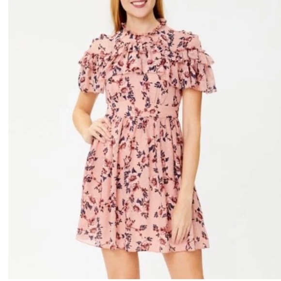 Kate Spade Clip Mini Dress with Ruffle Accent Size 0/XS - Picture 1 of 13